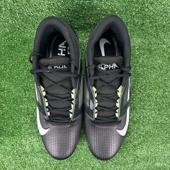 Nike 2024 Alpha Menace 4 Pro Mens 14 Football Cleats Black/Smoke Grey FD7037-001 - Picture 16 of 17